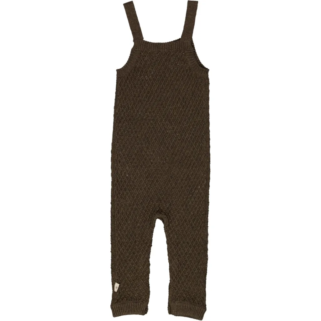 Knit Romper Bobbie - brown melange