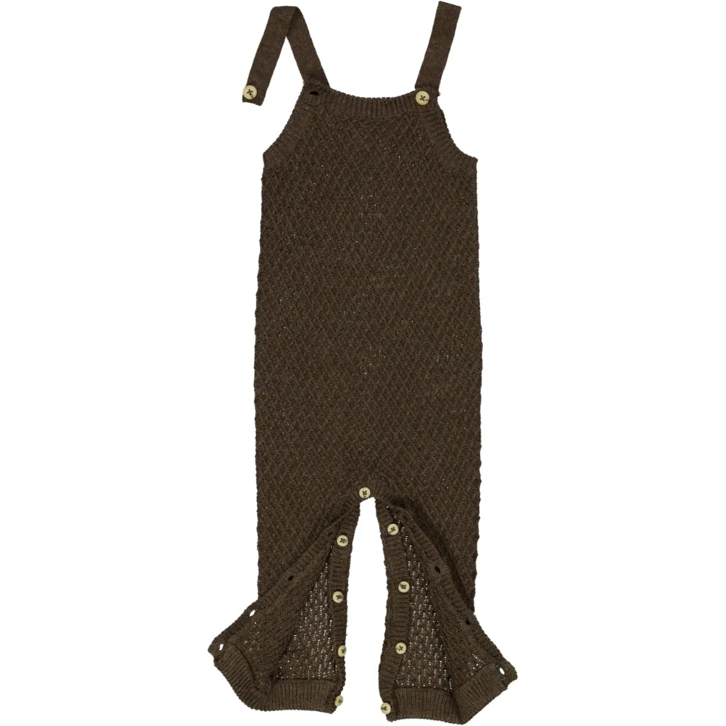 Knit Romper Bobbie - brown melange