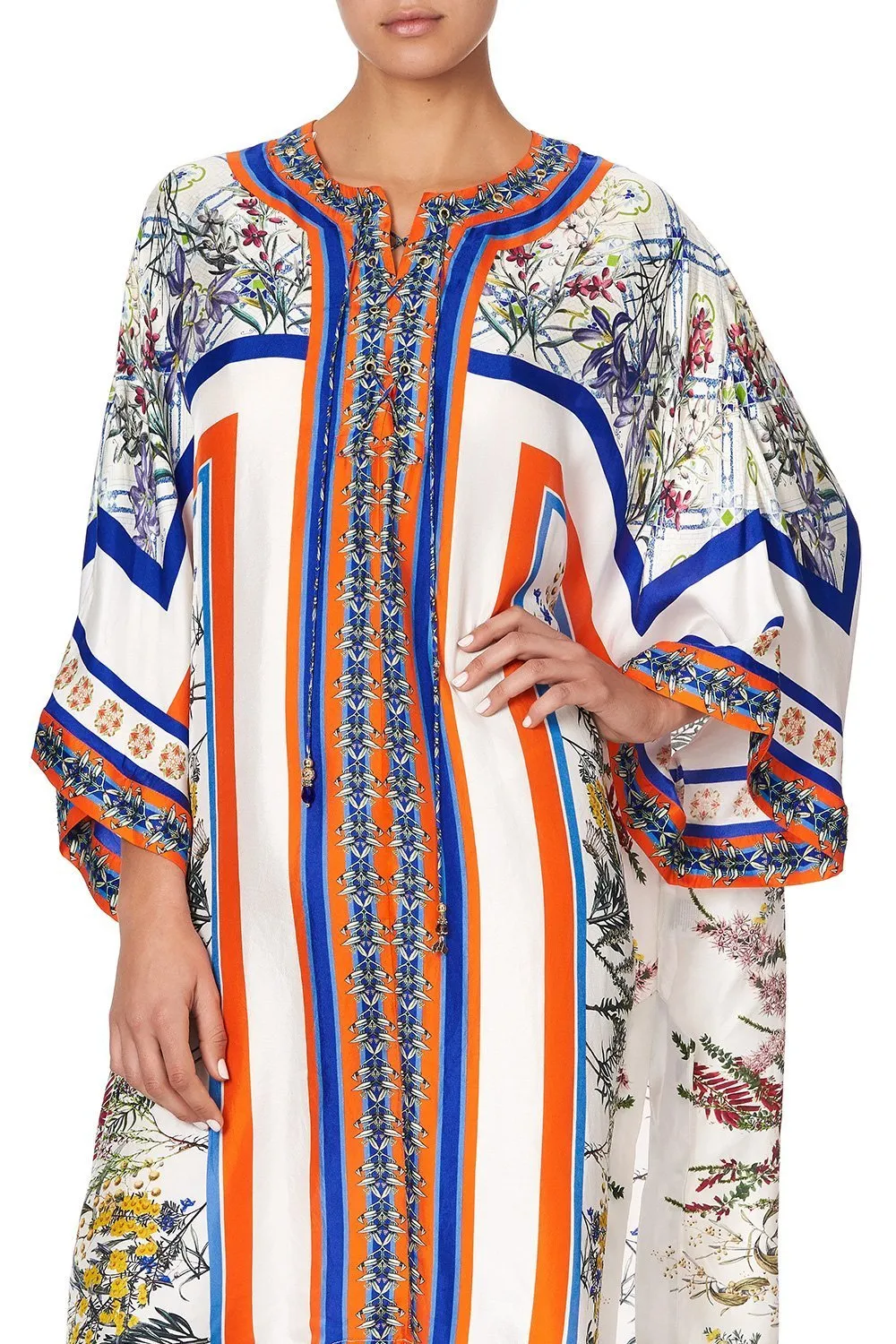 LACE UP FRONT KAFTAN GONE COAST