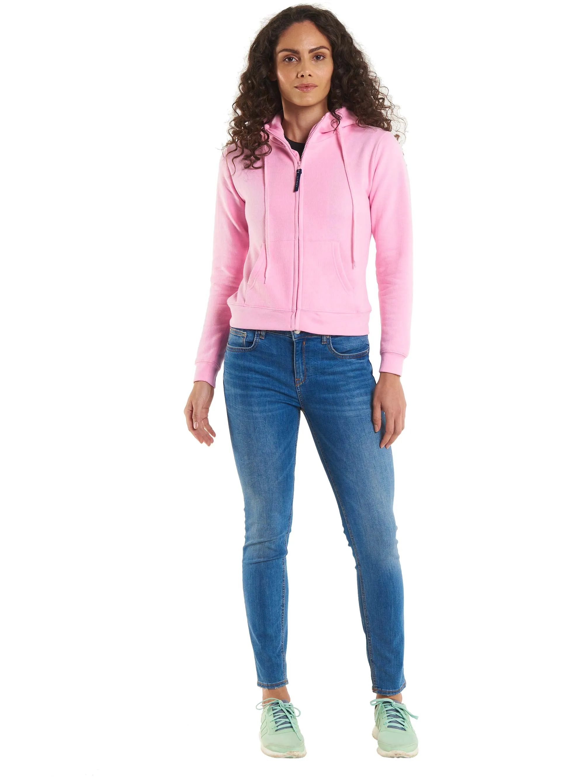 Ladies Classic Full Zip Hooded Sweatshirt | Sky