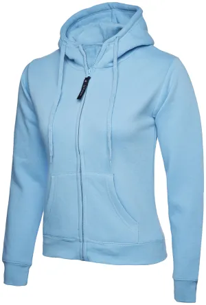Ladies Classic Full Zip Hooded Sweatshirt | Sky