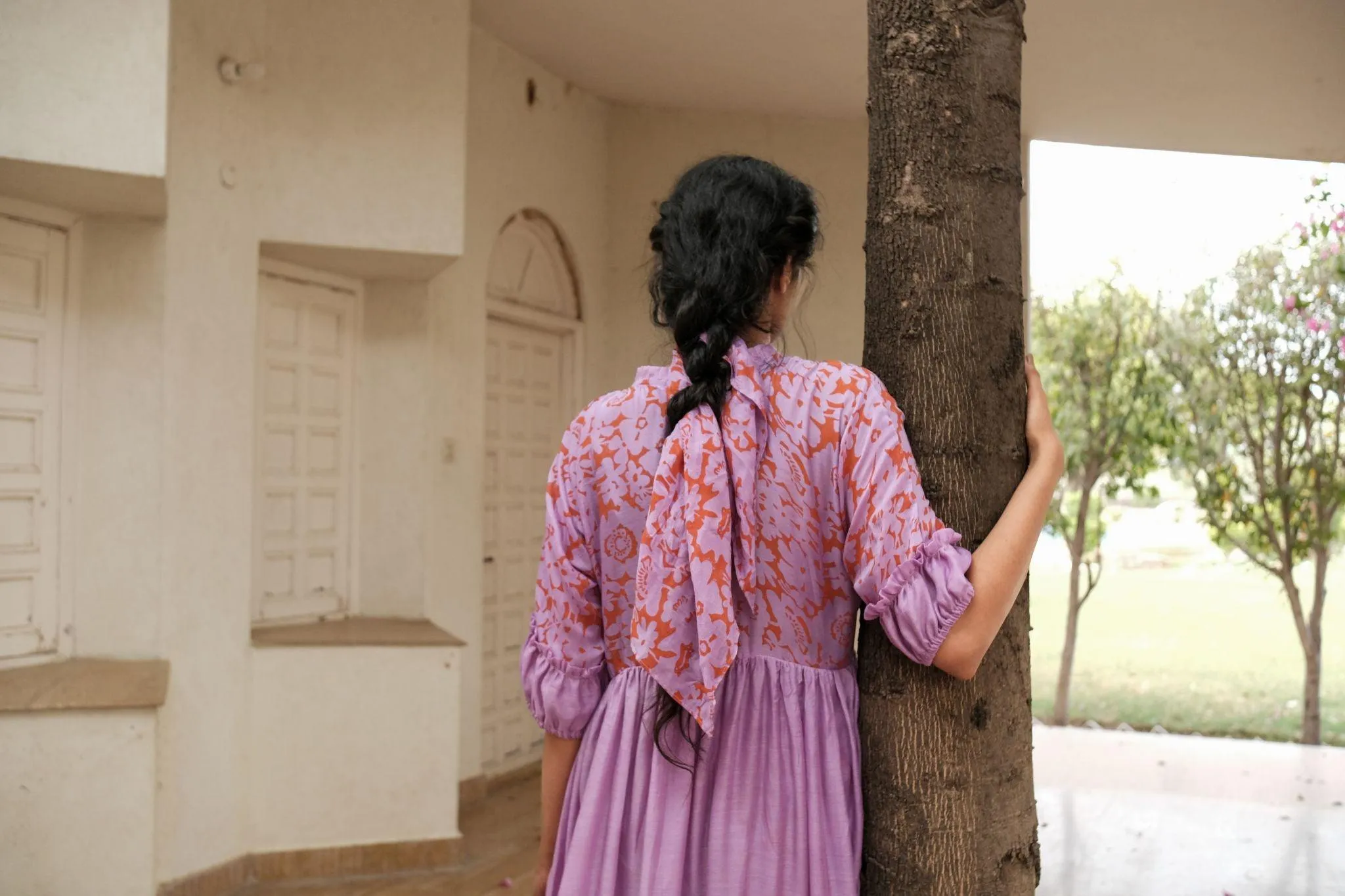 Lavender Floret Gathers Tunic