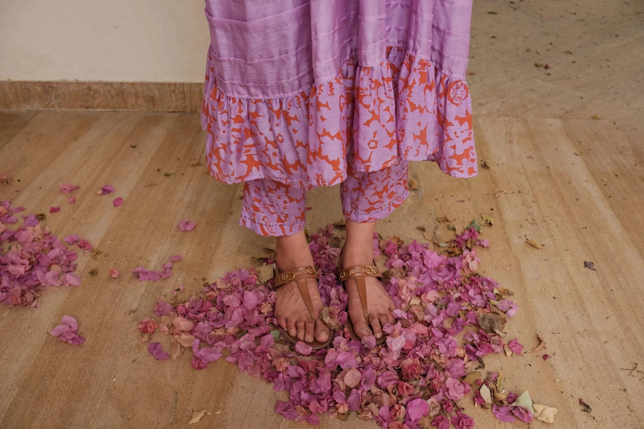 Lavender Floret Gathers Tunic