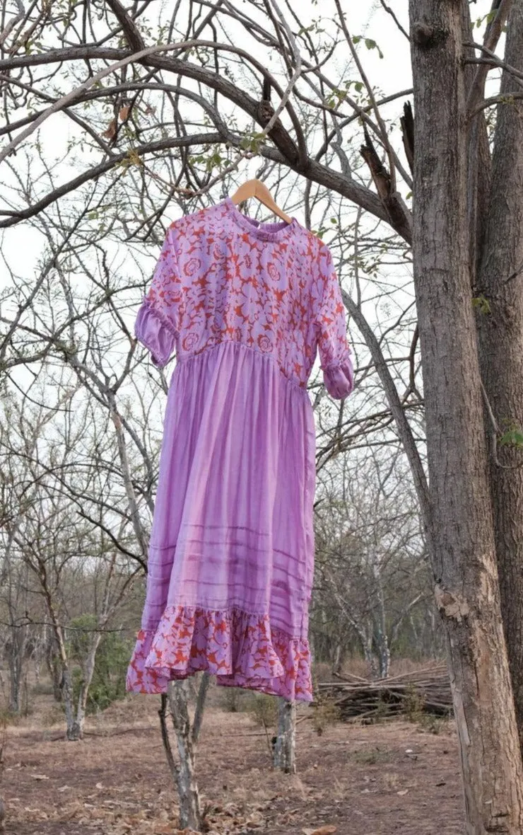 Lavender Floret Gathers Tunic