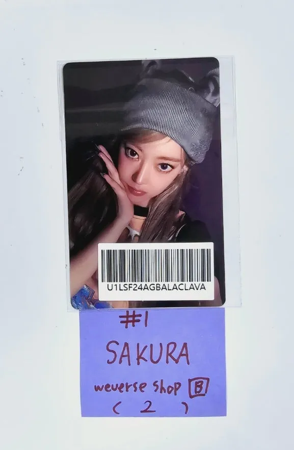 LE SSERAFIM "CRAZY" - Weverse Shop Pre-Order Benefit Photocard [Balaclava Ver.] [24.9.4]