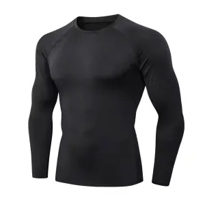 Lightweight Sports Long Sleeve Black Compression Shirt