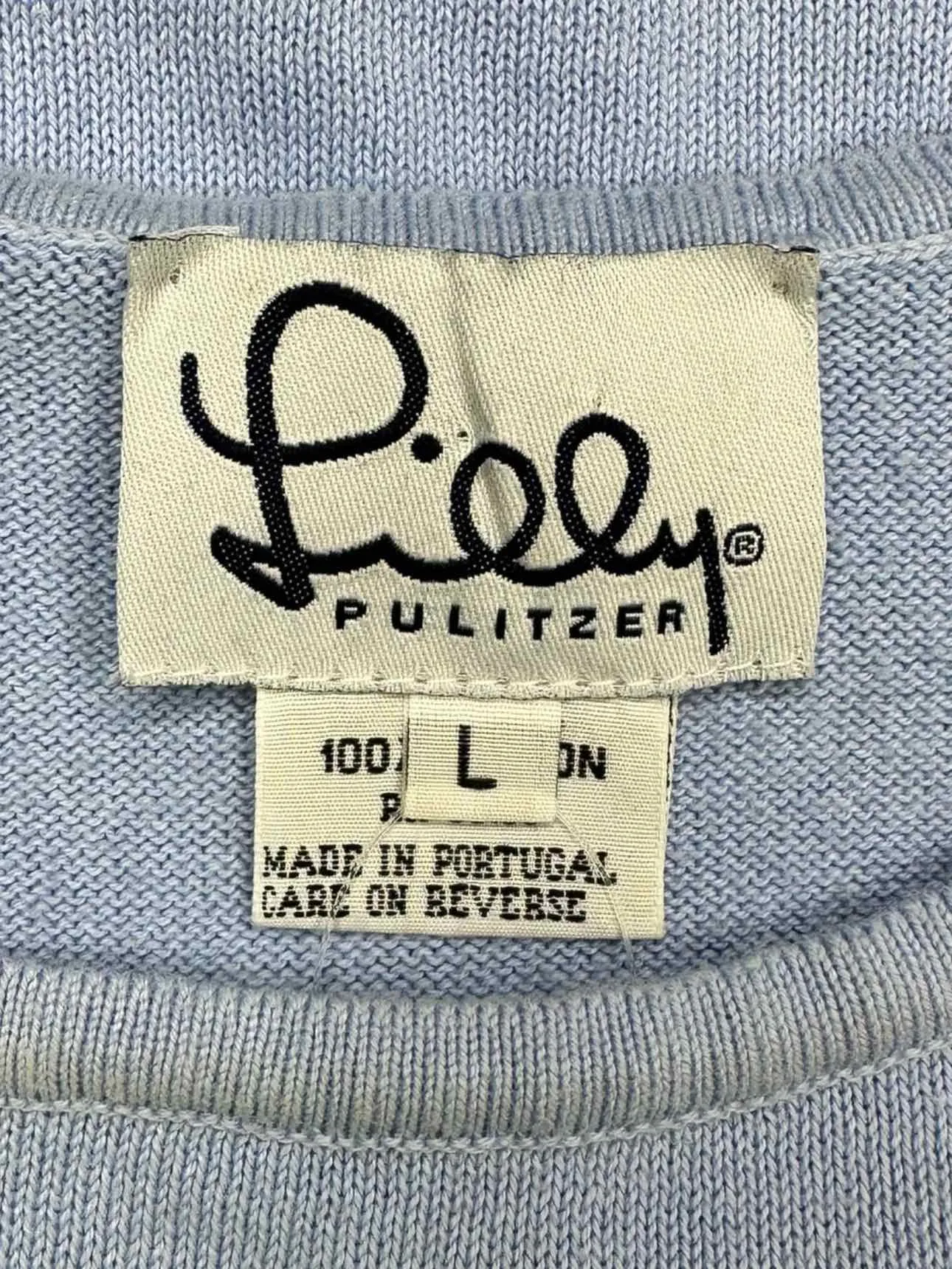 Lilly Pulitzer Periwinkle 2PC Sweater Knit Cardigan Set Size L