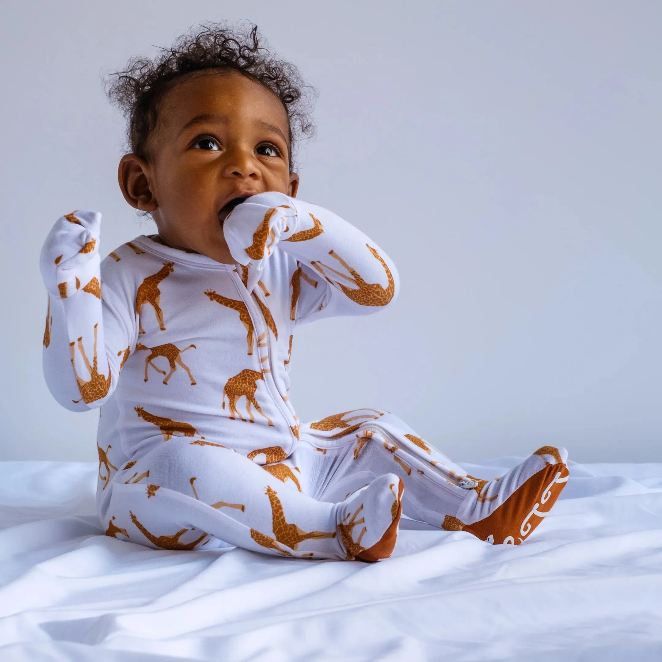 Little Lima Beans Giraffe Footie Romper
