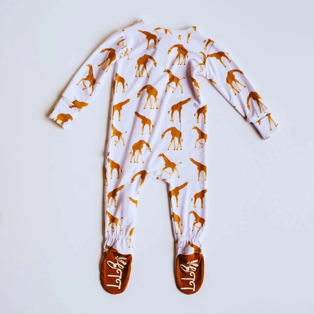 Little Lima Beans Giraffe Footie Romper