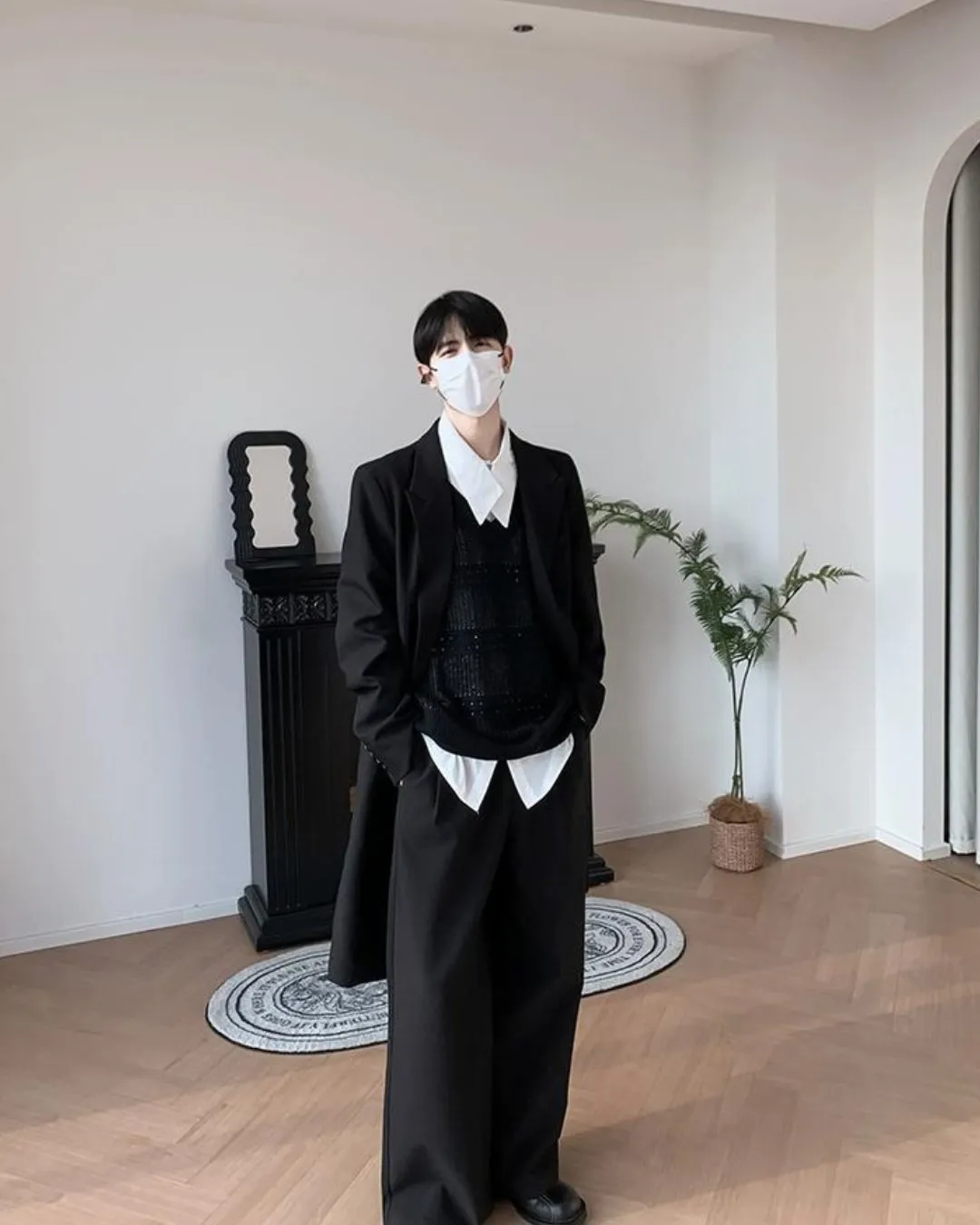 Long Coat & Vest & Pants 3-Piece Set BKC0207