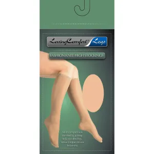 Loving Comfort® Mild Anti-Embolism Knee-High Stockings, Large, Beige