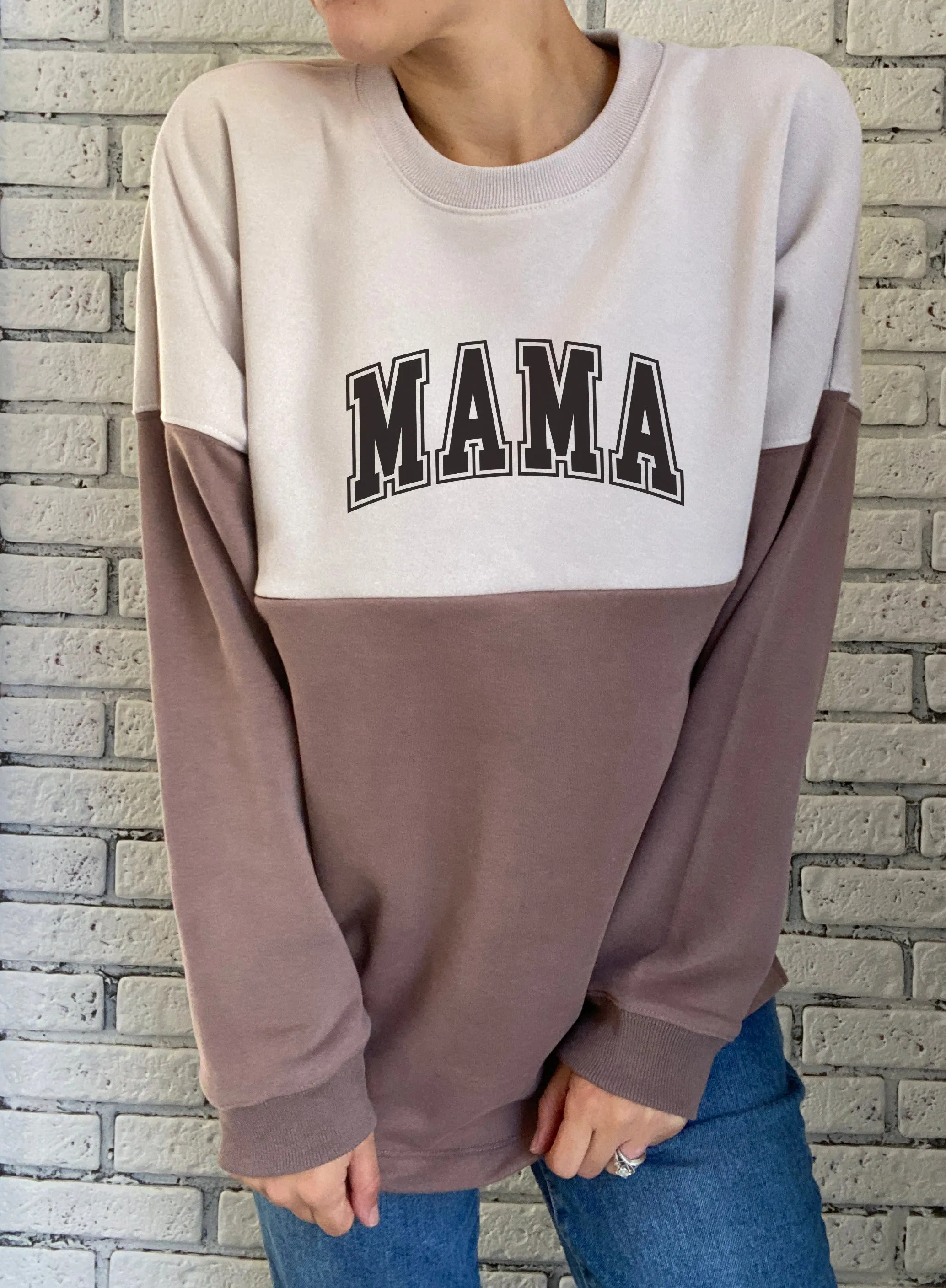 MAMA Block Letter Chill Crewneck