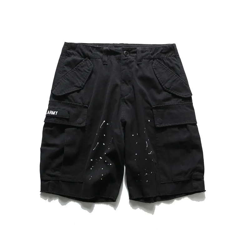 Man Fall Outfits Cargo Pants Large Pocket Overalls Casual Shorts Summer Pirate Shorts Loose