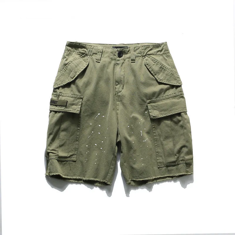 Man Fall Outfits Cargo Pants Large Pocket Overalls Casual Shorts Summer Pirate Shorts Loose