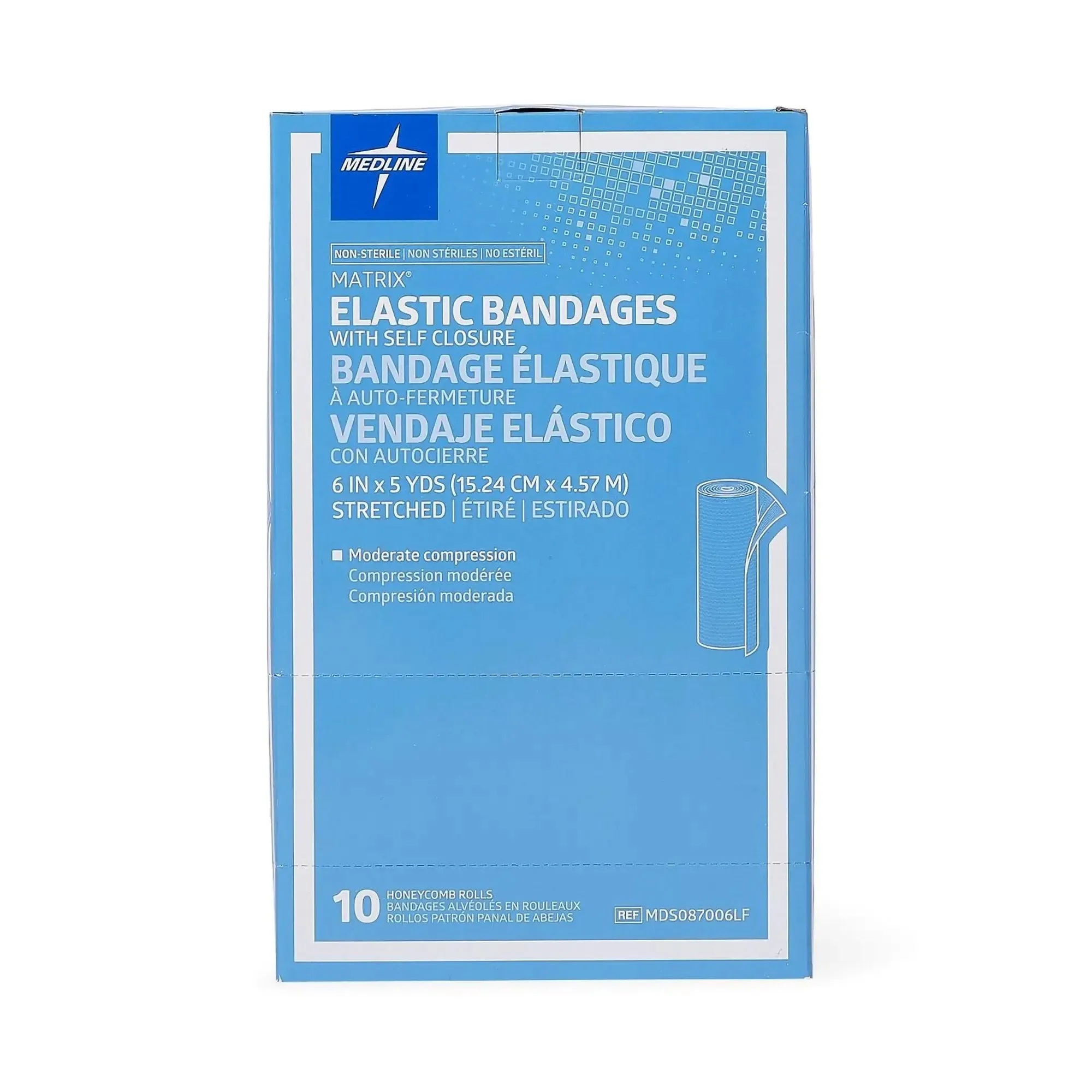 Matrix Double Hook and Loop Closure Elastic Bandage, 6 Inch x 5 Yard
