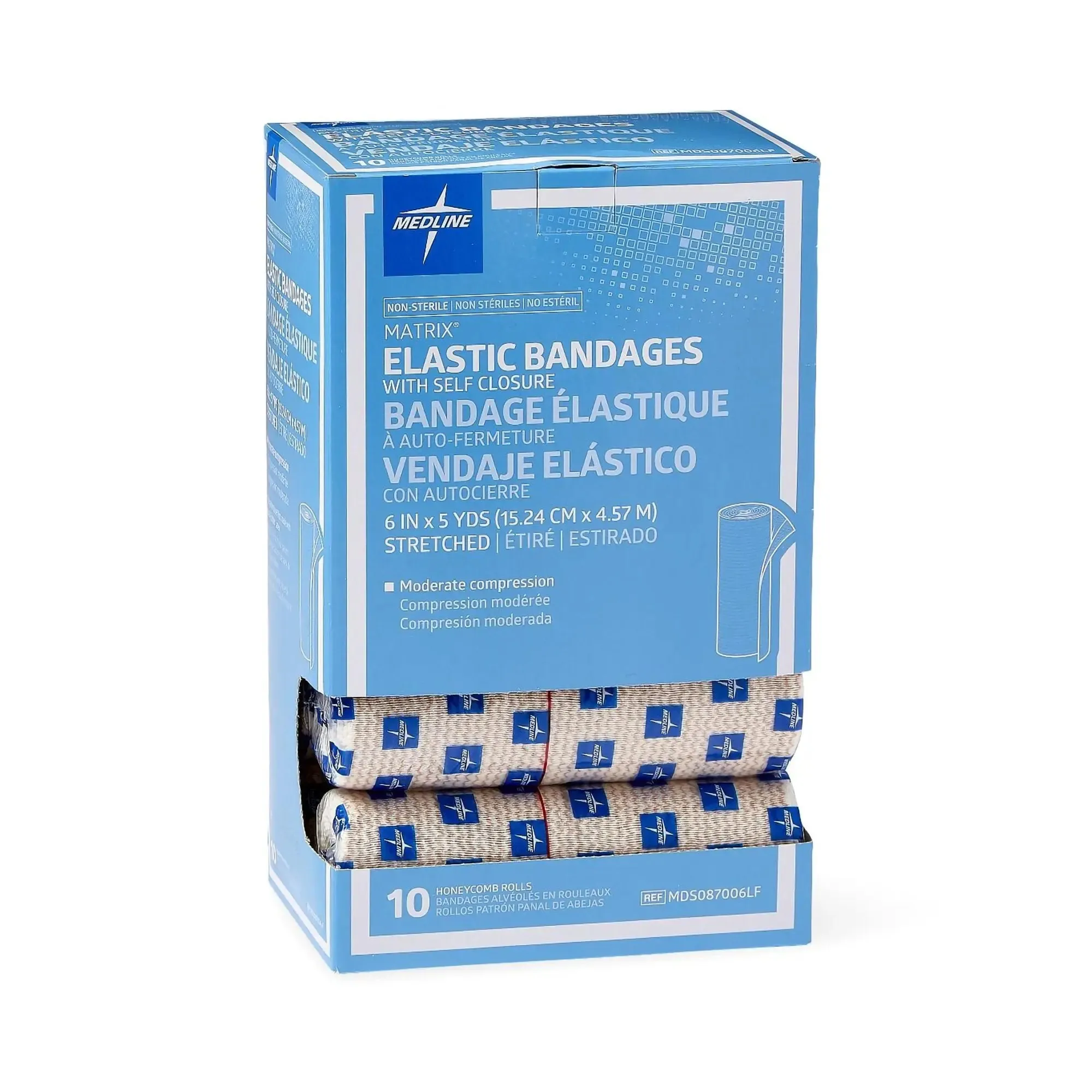 Matrix Double Hook and Loop Closure Elastic Bandage, 6 Inch x 5 Yard