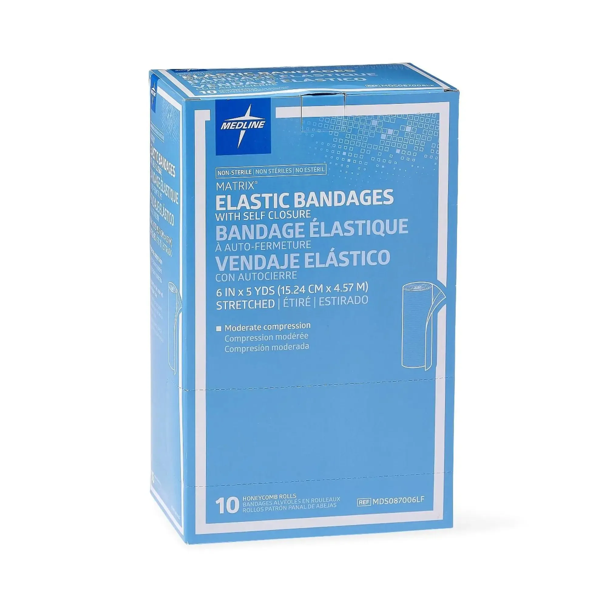 Matrix Double Hook and Loop Closure Elastic Bandage, 6 Inch x 5 Yard