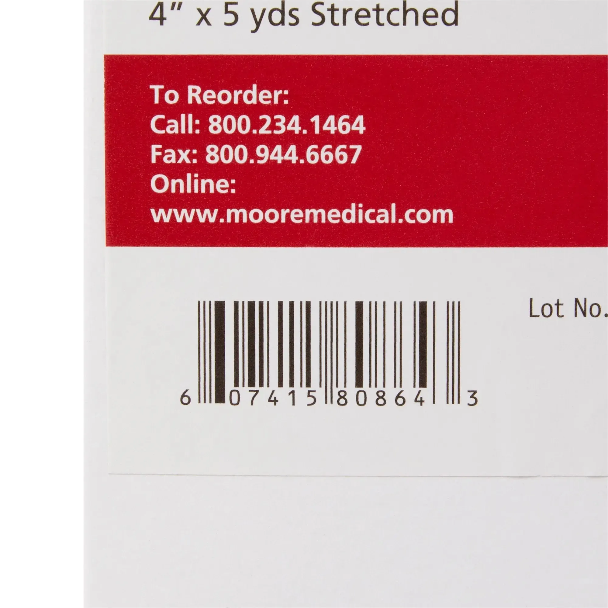McKesson Single Hook and Loop Closure Elastic Bandage, 4 Inch x 4-1/2 Yard