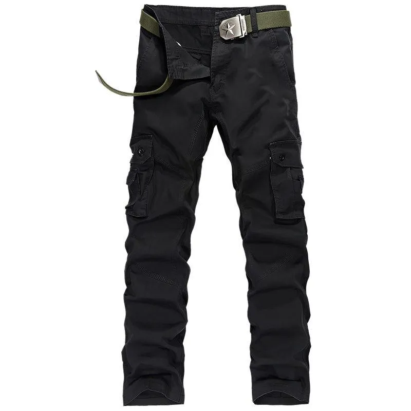 Men's Casual Cotton Loose Cargo Pants