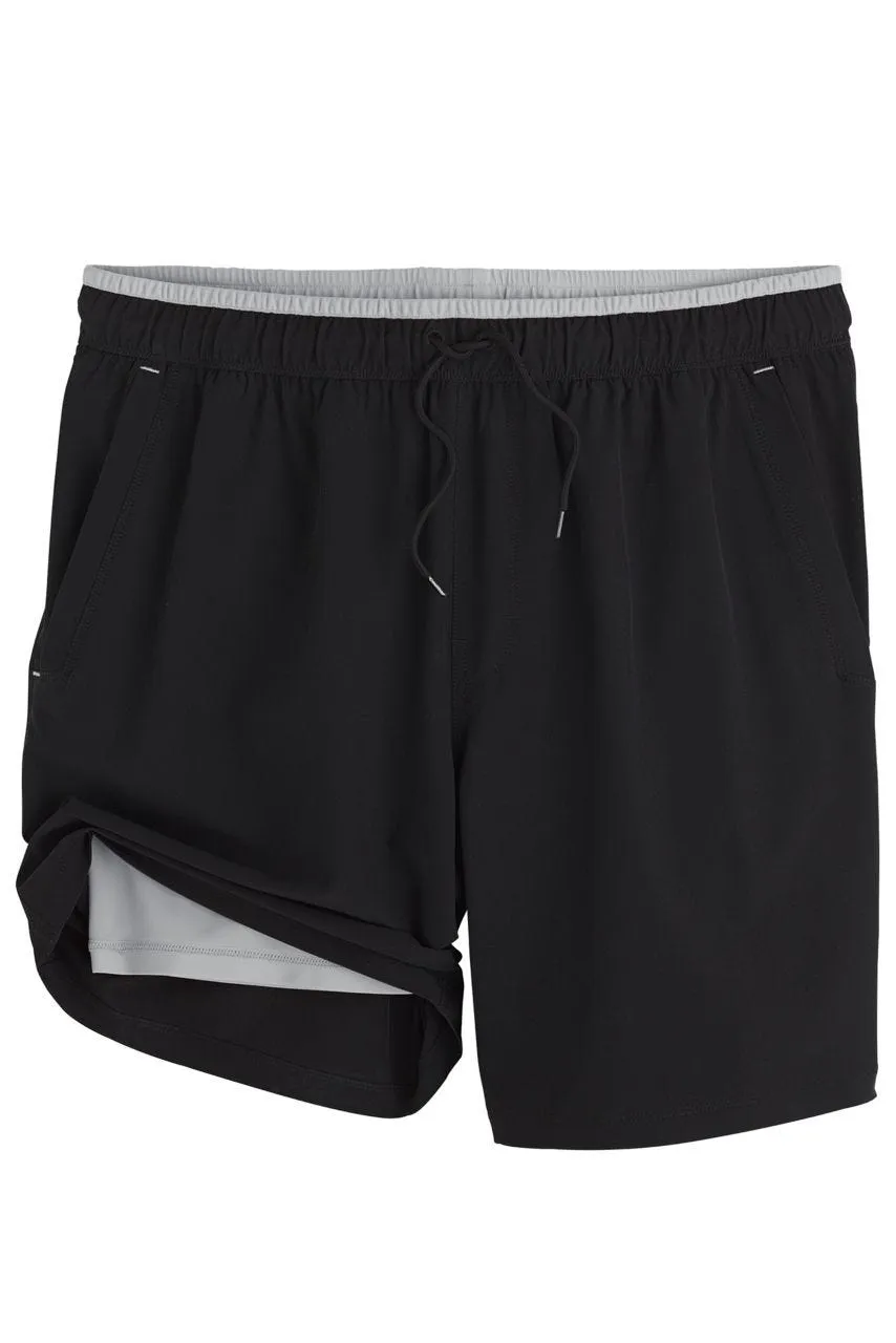 Men's Kahuna Swimming Shorts  |  Black Mercury Piping