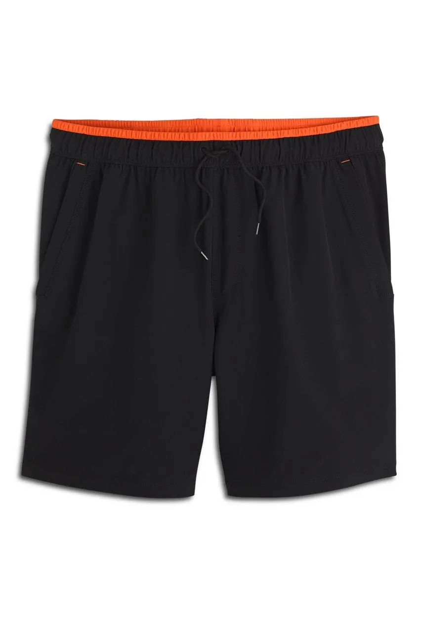 Men's Kahuna Swimming Shorts  |  Black Mercury Piping