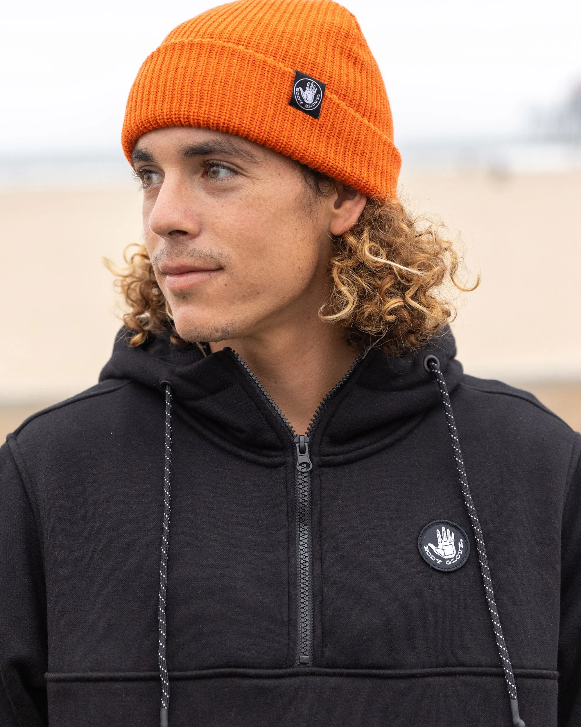 Men's Paxton Quarter Zip Pullover Hoodie - Black