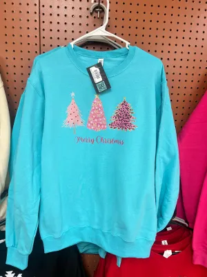 Merry Christmas pink trees