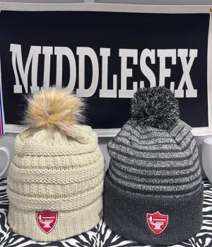 Middlesex Embroidered Beanie w/Pom