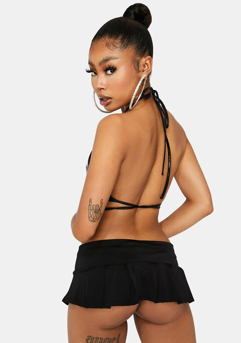 Midnight Pump It Up Micro Mini Skirt