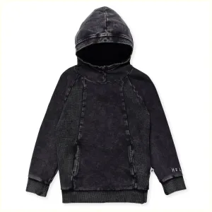Minti Blasted Slope Hoody - Black Wash