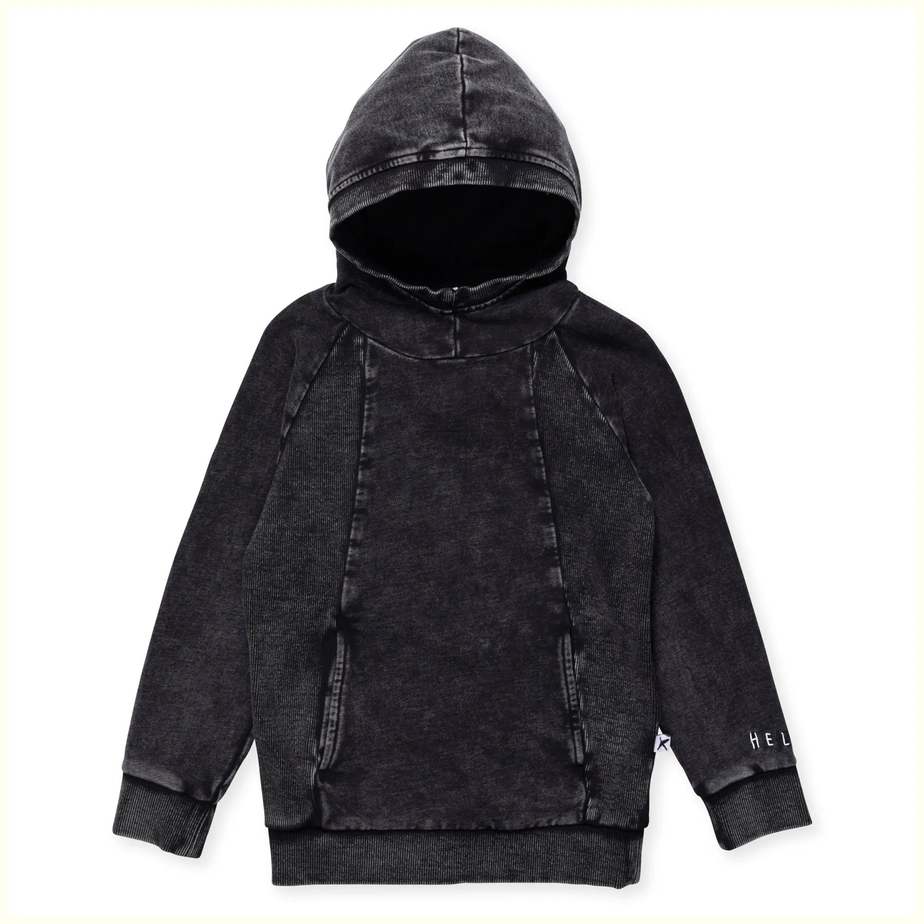 Minti Blasted Slope Hoody - Black Wash