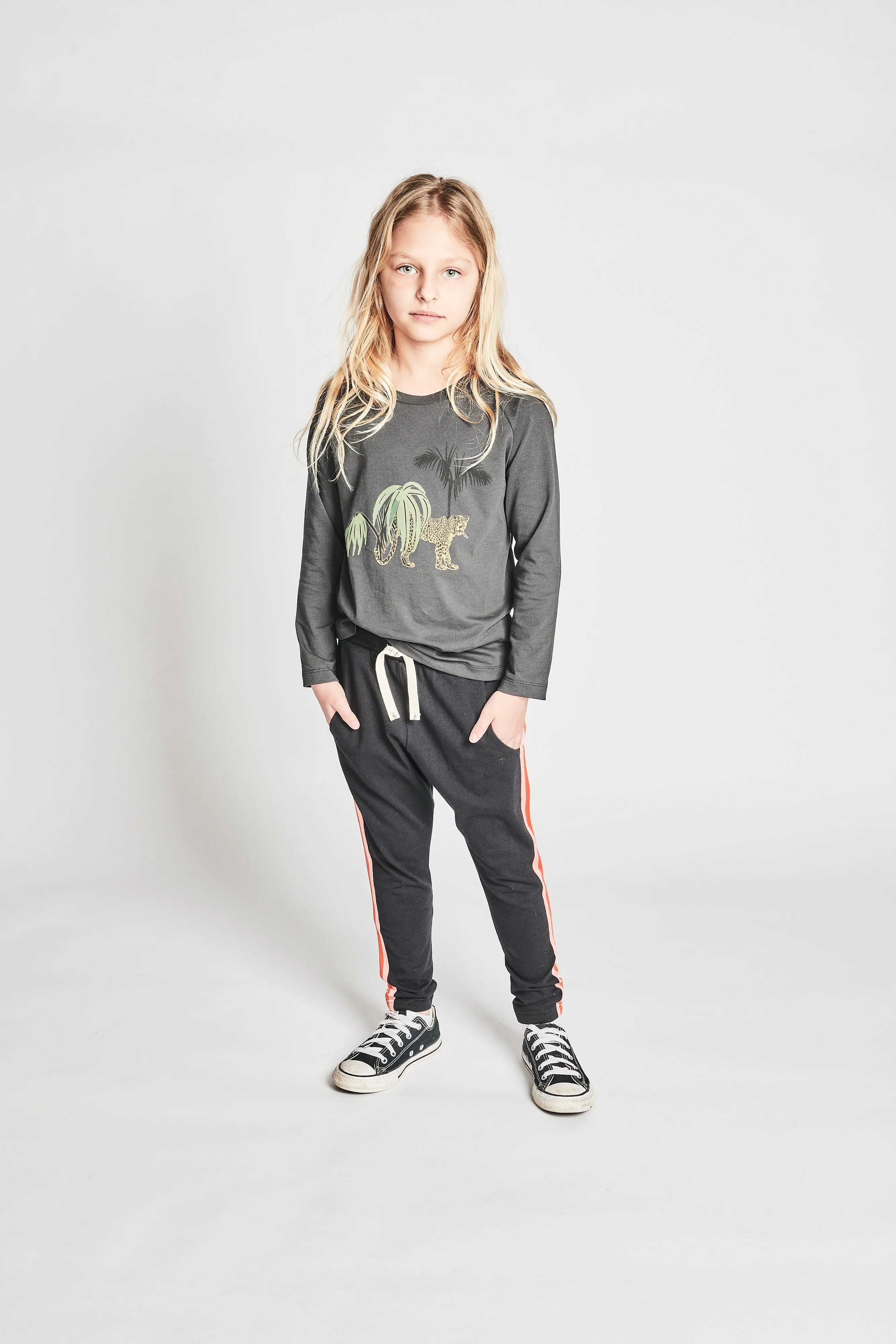 Missie Munster Big Cat LS Tee - Black