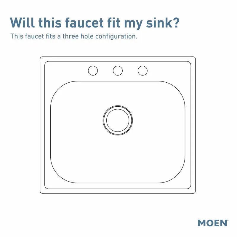 Moen Adler One Handle Chrome Kitchen Faucet