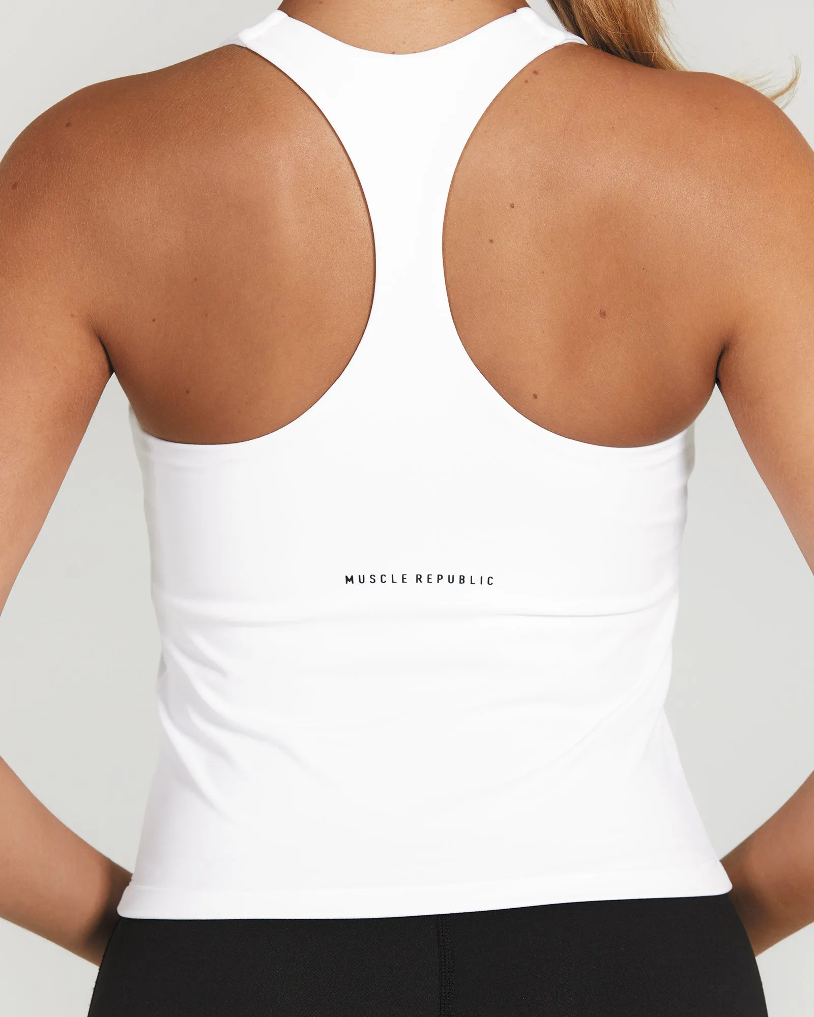 MOTION RACER BACK TOP - WHITE