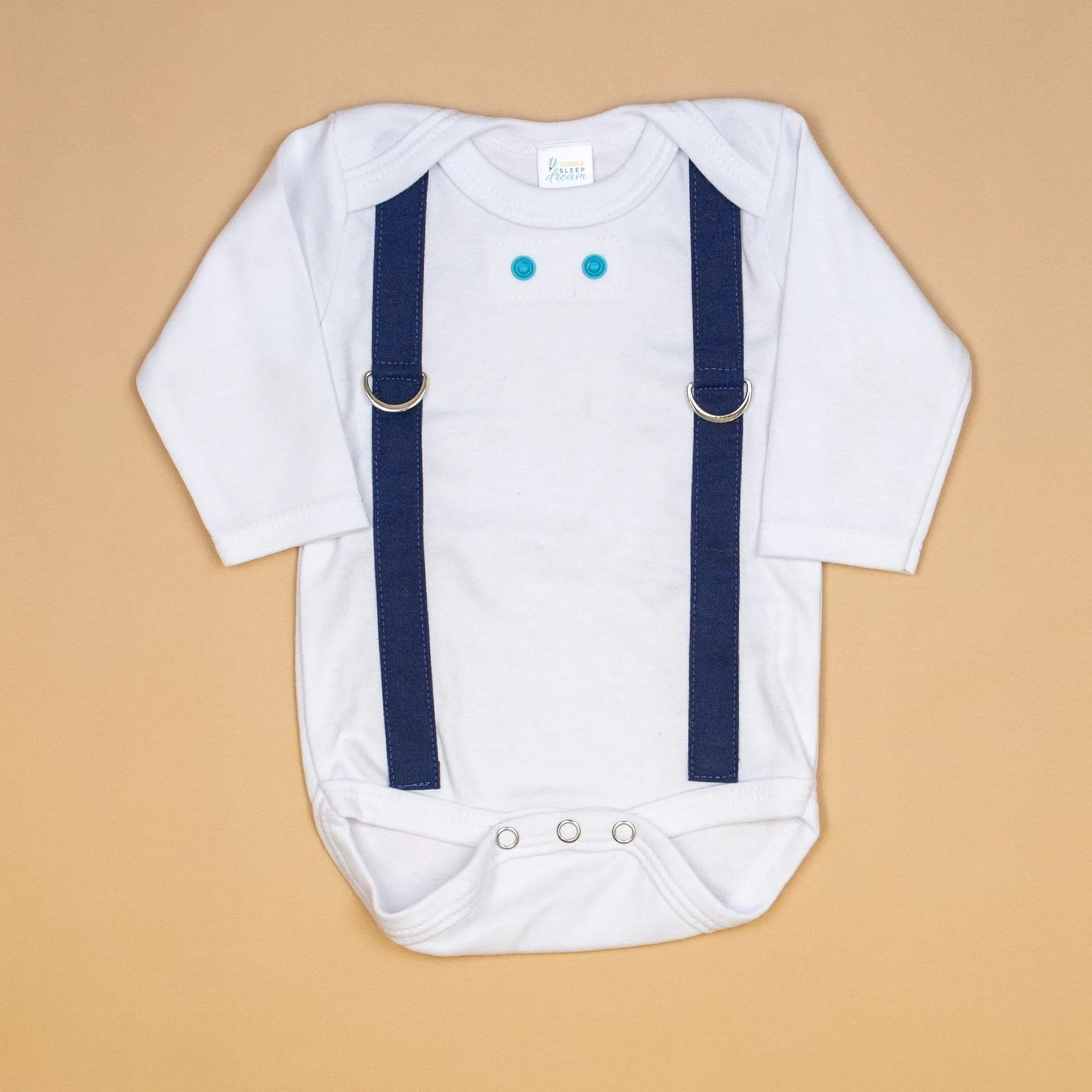 Navy Suspenders - Bodysuit or Tshirt