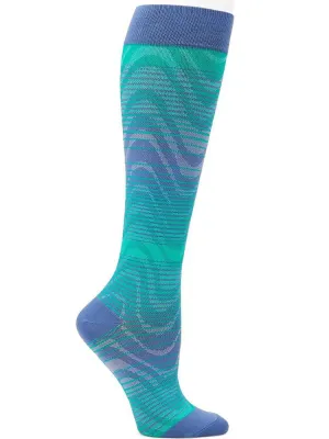 NurseMates Women's Active Compression Socks | Turquoise Waves
