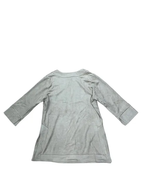 NWT! GRETCHEN SCOTT SUEDE SPLIT NECK TUNIC M