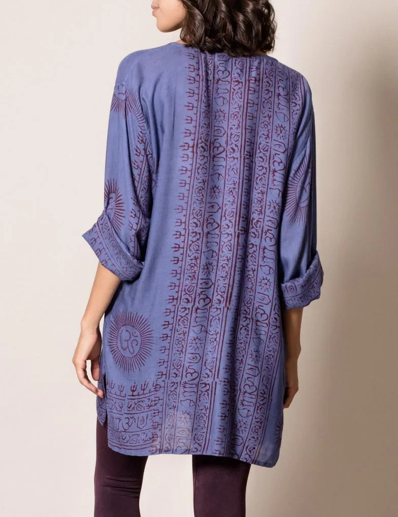Om Print Tunic - Blue