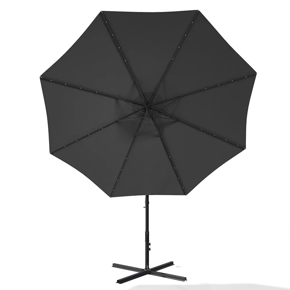 Outdoor Large 3M Cantilever Parasol Black