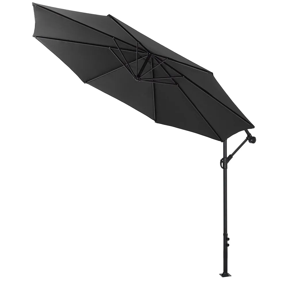 Outdoor Large 3M Cantilever Parasol Black