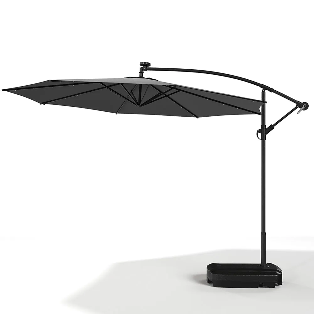 Outdoor Large 3M Cantilever Parasol Black