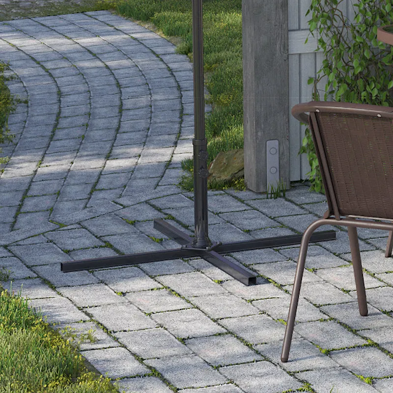 Outdoor Large 3M Cantilever Parasol Black