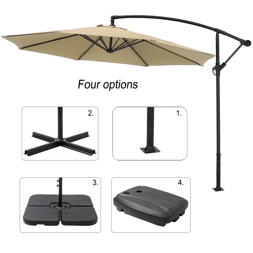 Outdoor Large 3M Cantilever Parasol Khaki