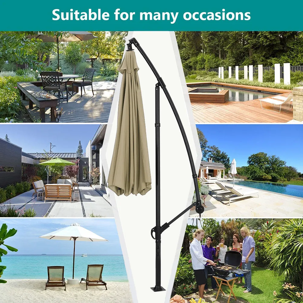 Outdoor Large 3M Cantilever Parasol Khaki