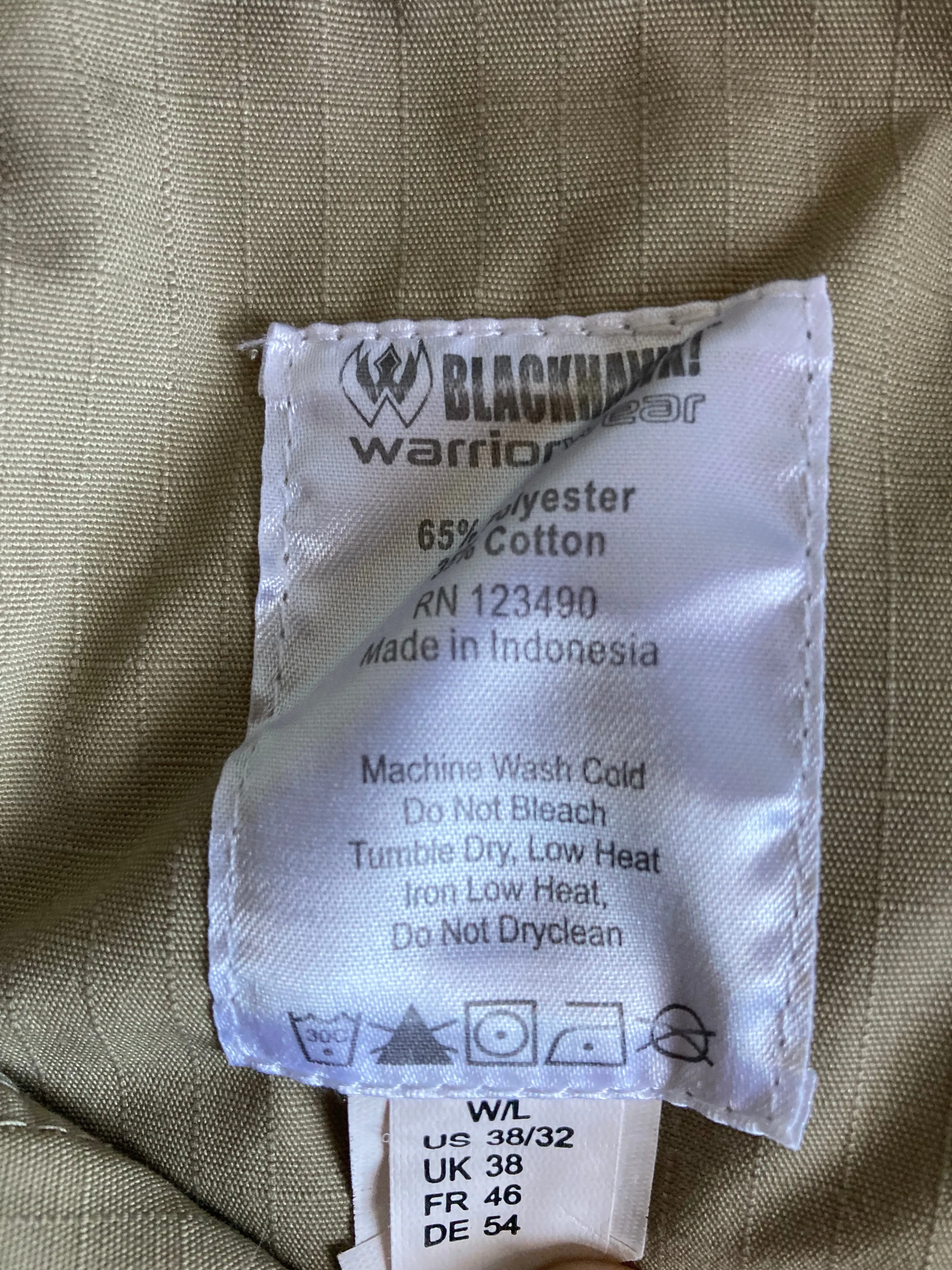 Pants, Blackhawk Warrior Wear Cargo Pants Men's 38x32 Tactical Military Ripstop Khaki (new)