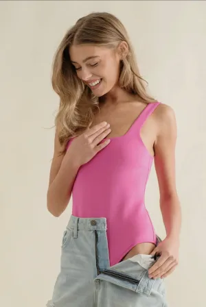 Pink scuba bodysuit - FINAL SALE