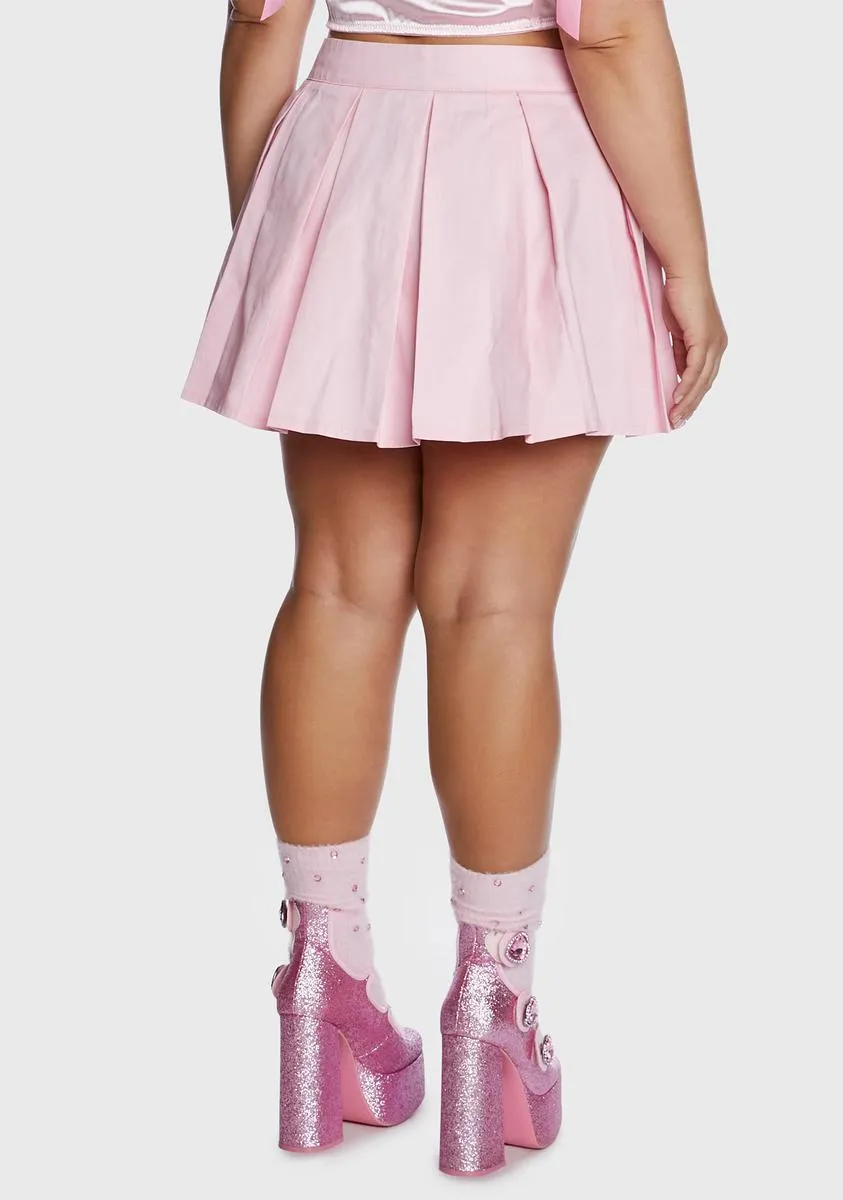 Plus Artistic Dazzle Pleated Skirt