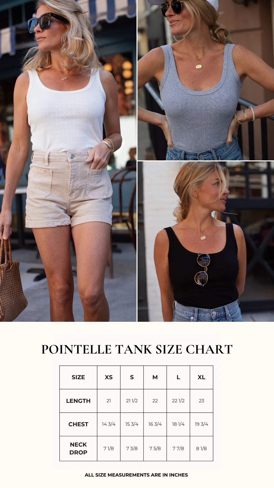 Pointelle Tank - Black