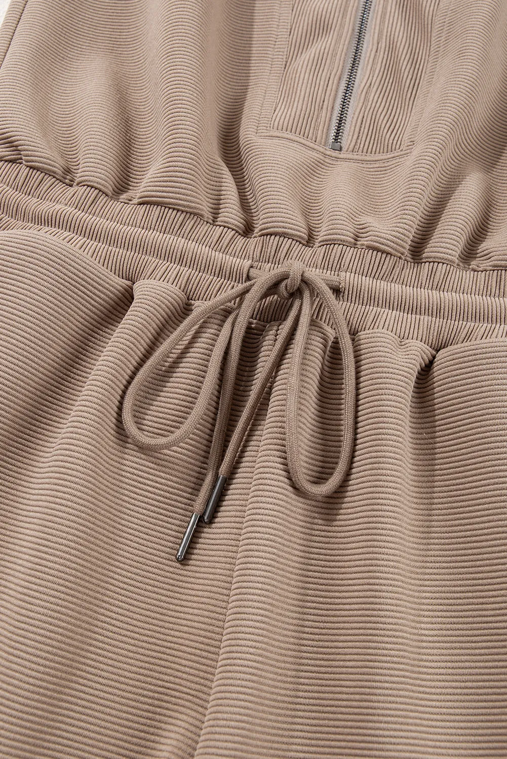 PREORDER: The Blanca Zipper Ribbed Romper 2.24.25