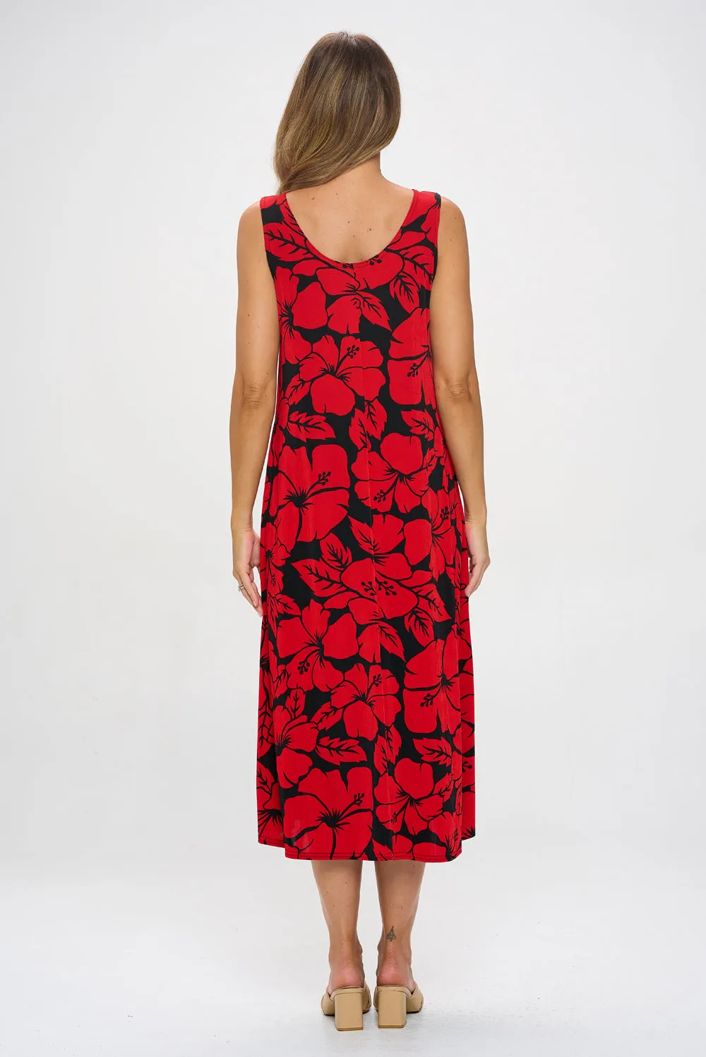 Print  Long Tank Dress Print -7000BN-TRP1-W432